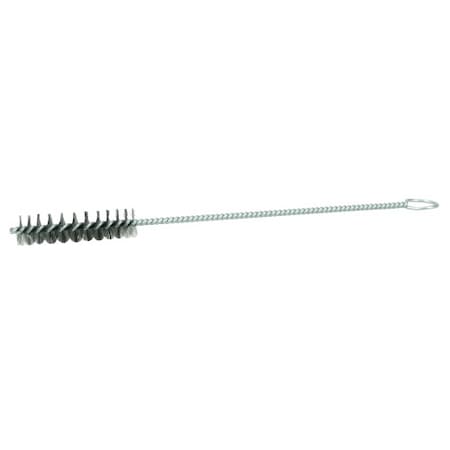 Weiler 1/2" Hand Tube Brush, .006" Stainless Steel Wire Fill, 2" Brush Length 21105